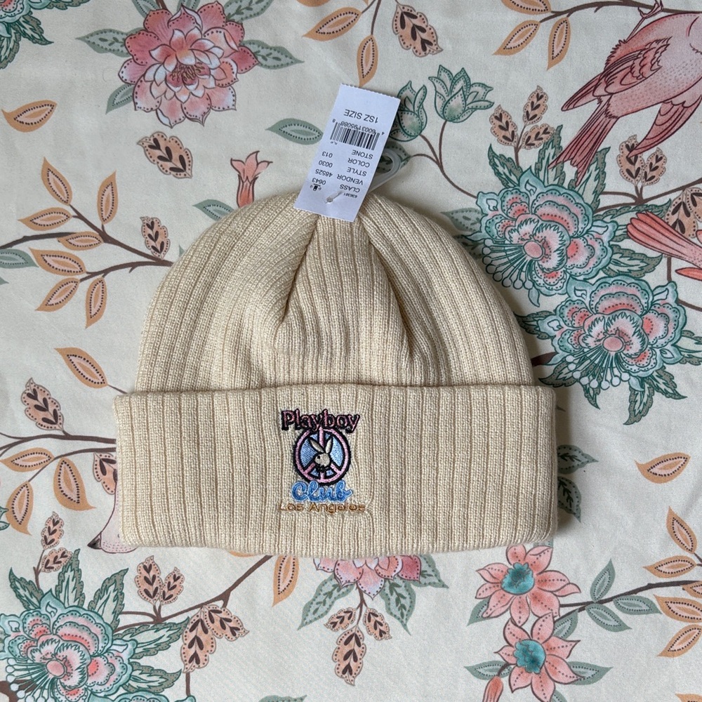 PLAYBOY x PACSUN Beige Beanie